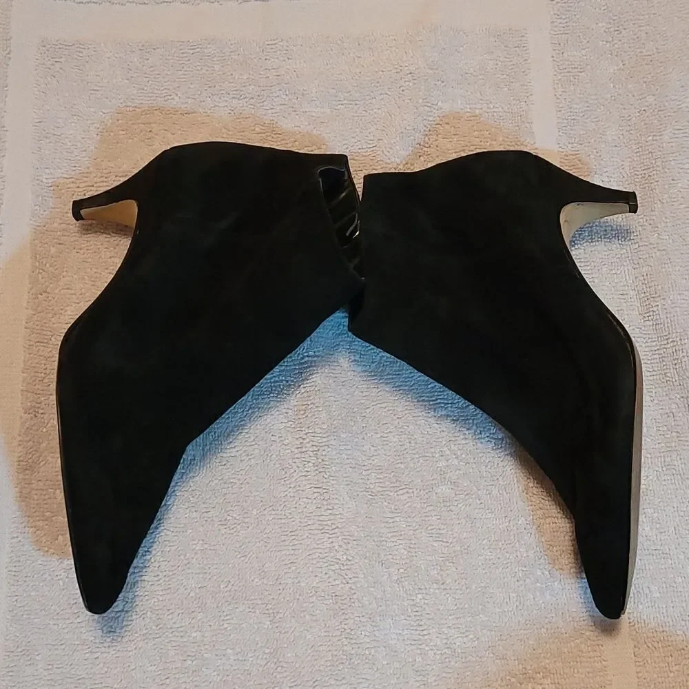 Sam Edelman Kinzey Black Suede Leather Zip Ankle Women Size‎ 5 1/2